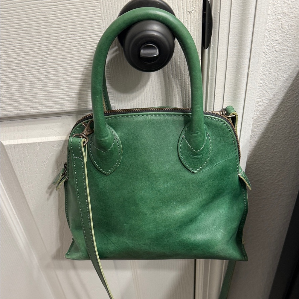 Boozie & Company Miami Mini green leather bag